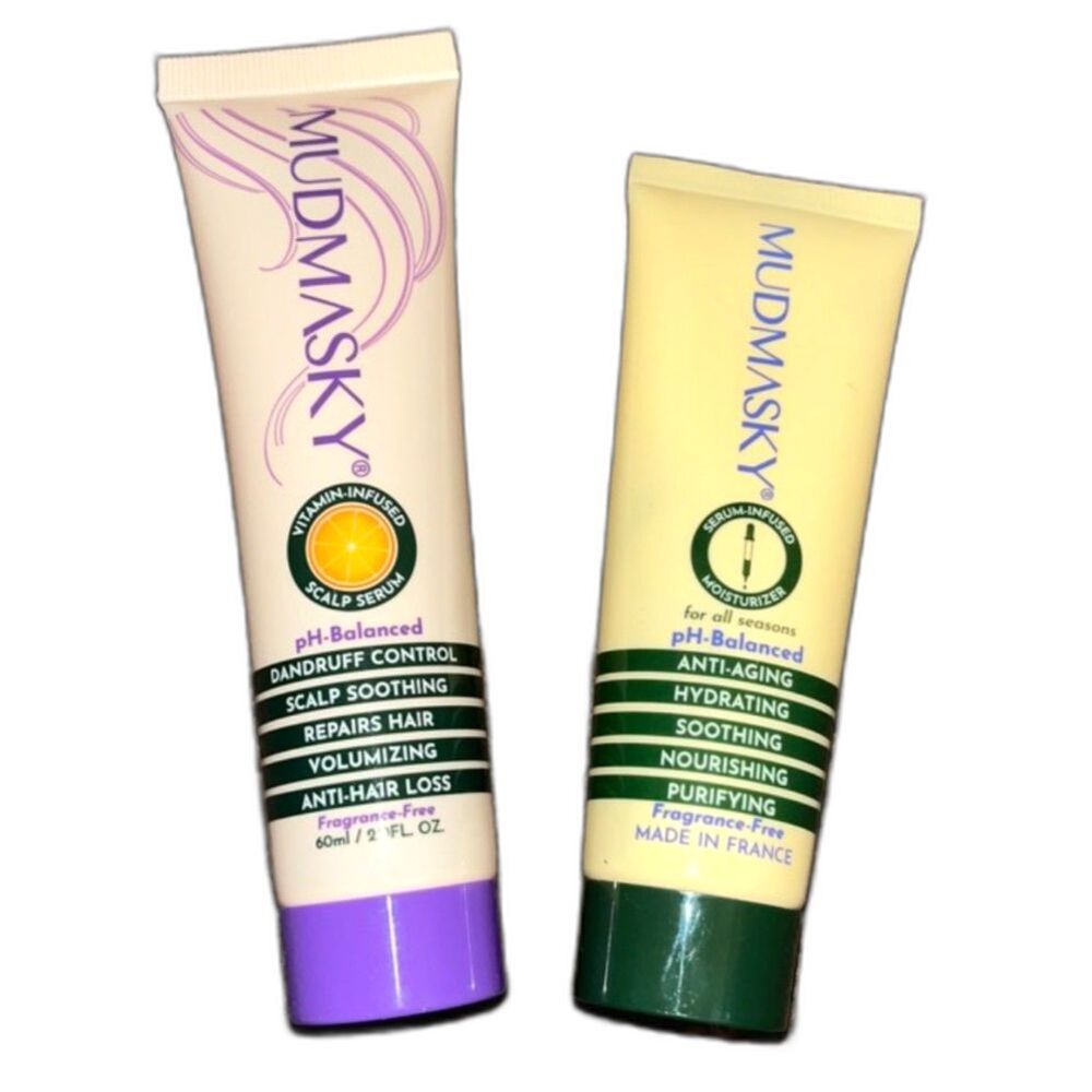 Mudmasky Vitamin Infused pH-Balanced Scalp Serum + Serum Infused Moisturizer Duo